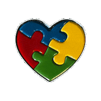 pinnedpins love heart puzzle awareness Sticker