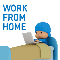 Working Work From Home Sticker by Pocoyo