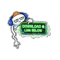 Glitch Click Here Sticker