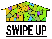 Swipe Up Mosaic Art Sticker