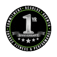 ChargeFitness fitness gym anniversary growth Sticker