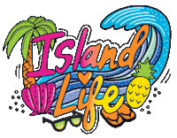 Island Life Summer Sticker by Carawrrr