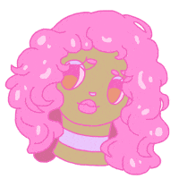 Curly Long Hair Sticker by cait robinson