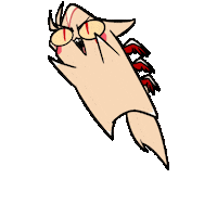 Cosodraws hazbin hotel cursed cat alastor michifer coso draws Sticker