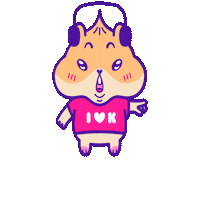 Pointing Hamster Sticker