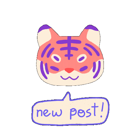 nyantokki new new post tiger rawr Sticker