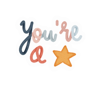 Star Lettering Sticker