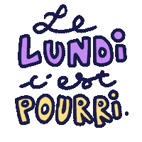Monday Typo Sticker