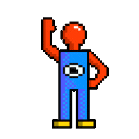 Pixel Hello Sticker by stanybebe