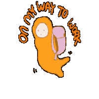 agneshuiart work walk tempura Sticker