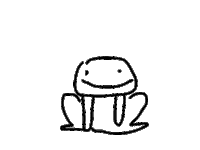 Carlovely excited weird jumping frog Sticker