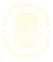 Day Of The Dead Halloween Sticker by Discover Denton