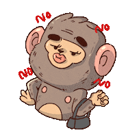 Uh Uh No Sticker by Fiftygrams