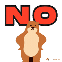Disagree No Way Sticker by WorkBeaver