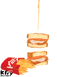 Fast Food Chicken Sticker by K Fry My