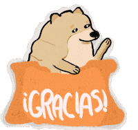 Dog Thanks Sticker by inestampable
