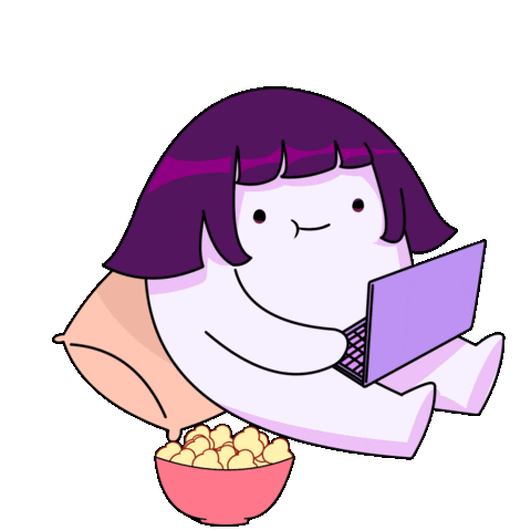 swastikam work eat popcorn laptop Sticker