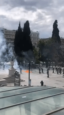 Clashes in Athens on Day of Strikes Protesting Deadly Train Crash