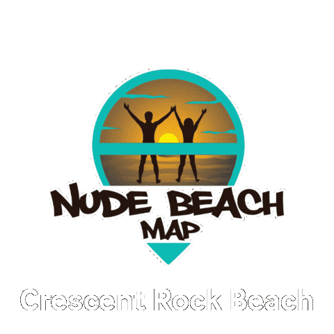 Crescent Beach Sticker by nudebeachmap