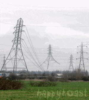 electricity pylons GIF