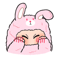 Rabbit Love Sticker by OHKU