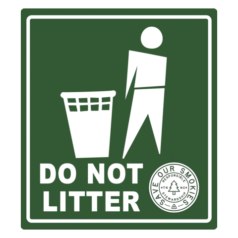 saveoursmokies recycle litter do not litter no littering Sticker