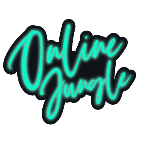 OnlineJungle giphyupload digital neon letters Sticker