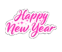 Happy New Year Pink Sticker