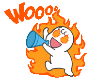 mamypokobr fire wooo mamypoko pokochan Sticker