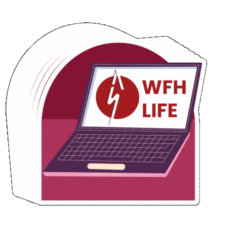 AlignedStudios wfh remote work aligned wfh life Sticker