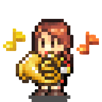 Brass Band 8Bit Sticker