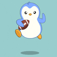 Super Bowl Running GIF by Pudgy Penguins