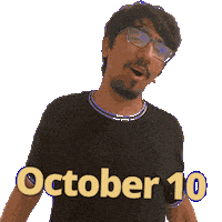 October 10 Sticker