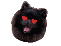 Wilmade love happy heart dog Sticker