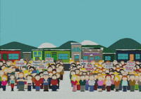 sky crowd GIF by South Park 