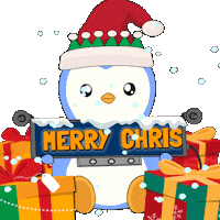 Merry Christmas Sticker by Pudgy Penguins