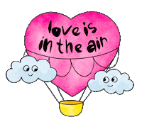 Love Is In The Air Heart Sticker