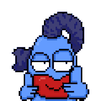 Pixel Fish Sticker