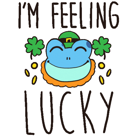 St Patricks Day Good Luck Sticker by Croakey