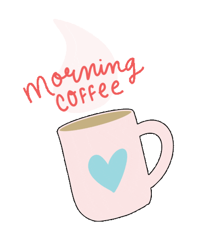 Morning Coffee Sticker by ThePinkInk