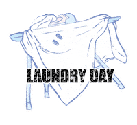 OniPress ghost laundry sheets laundry day Sticker