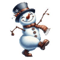 Winter Snowman Sticker