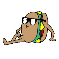 Food Chill Sticker by DirtyBelgium