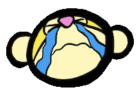 Sad Monkey Sticker by WOMPO