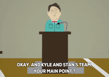 questioning podium GIF by South Park 