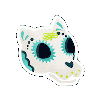 Day Of The Dead Dog Sticker