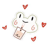 Frog Boba Sticker
