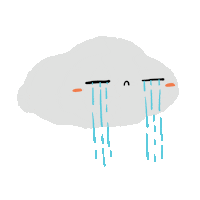 saladstudio sad crying cry rain Sticker