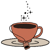 Tea Cup Morning Sticker