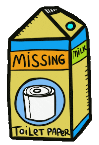 Missing Toilet Paper Sticker by Jelene